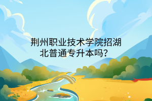 荆州职业技术学院招湖北普通专升本吗？