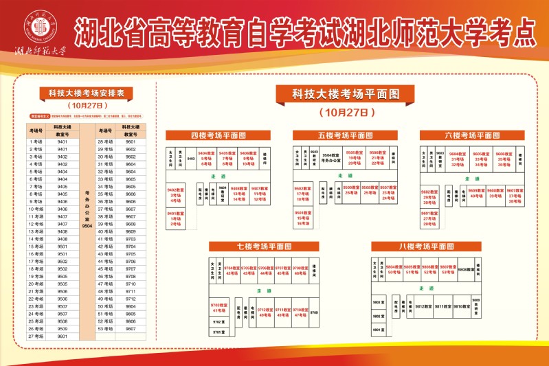 2023年10月湖北师范大学自考考点赴考须知