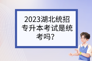 2023湖北统招专升本考试是统考吗?