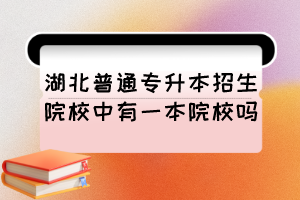 湖北普通专升本招生院校中有一本院校吗?