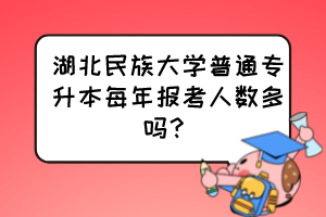 湖北民族大学普通专升本每年报考人数多吗?