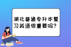 湖北普通专升本复习英语很重要吗?