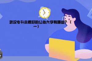 武汉专升本最好的公办大学有哪些？（一）