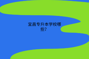 宜昌专升本学校哪些？