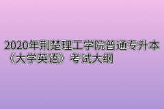 2020年湖北普通专升本《大学英语》考试大纲