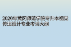 2020年黄冈师范学院专升本视觉传达设计专业考试大纲