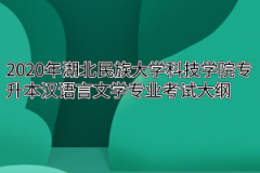 2020年湖北民族大学科技学院专升本汉语言文学专业考试大纲