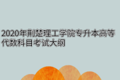 2020年荆楚理工学院专升本高等代数科目考试大纲