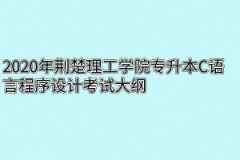 2020年荆楚理工学院专升本C语言程序设计考试大纲