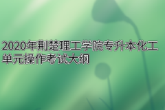 2020年荆楚理工学院专升本化工单元操作考试大纲