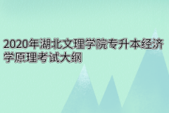 2020年湖北文理学院专升本经济学原理考试大纲