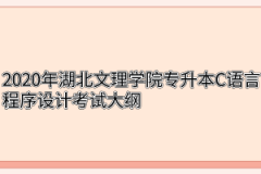 2020年湖北文理学院专升本C语言程序设计考试大纲