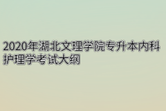 2020年湖北文理学院专升本内科护理学考试大纲