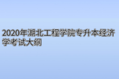 2020年湖北工程学院专升本经济学考试大纲