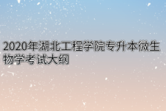 2020年湖北工程学院专升本微生物学考试大纲