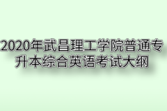 2020年武昌理工学院普通专升本综合英语考试大纲