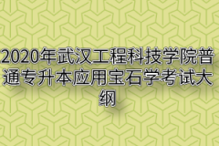 2020年武汉工程科技学院普通专升本应用宝石学考试大纲