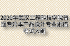 2020年武汉工程科技学院普通专升本产品设计专业素描考试大纲