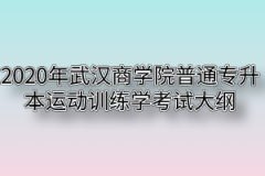 2020年武汉商学院普通专升本运动训练学考试大纲