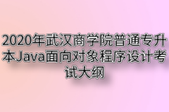 2020年武汉商学院普通专升本Java面向对象程序设计考试大纲