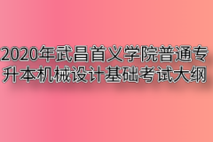 2020年武昌首义学院普通专升本机械设计基础考试大纲