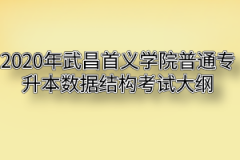 2020年武昌首义学院普通专升本数据结构考试大纲