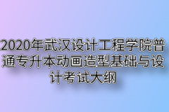 2020年武汉设计工程学院普通专升本动画造型基础与设计考试大纲