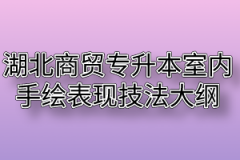 2020年湖北商贸学院普通专升本室内手绘表现技法考试大纲