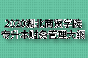 2020年湖北商贸学院普通专升本财务管理考试大纲