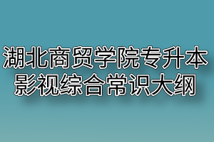 2020年湖北商贸学院普通专升本影视综合常识考试大纲