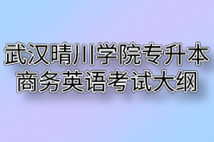 2020年武汉晴川学院普通专升本商务英语考试大纲