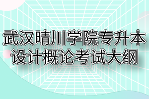 2020年武汉晴川学院普通专升本设计概论考试大纲