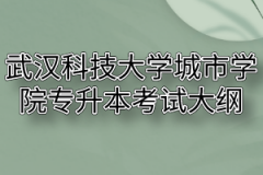 2020年武汉科技大学城市学院普通专升本考试大纲汇总