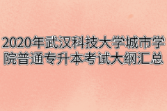 2020年三峡大学科技学院普通专升本考试大纲汇总