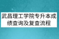 2020年武昌理工学院普通专升本成绩查询及复查流程