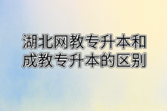 湖北网教专升本和成教专升本的区别