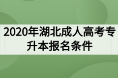 2020年湖北成人高考专升本报名条件