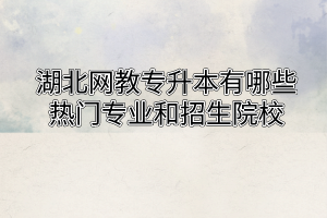 湖北网教专升本有哪些热门专业和招生院校