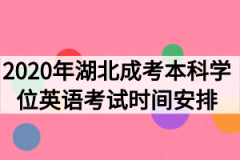 2020年湖北成考本科学位英语考试时间安排通知