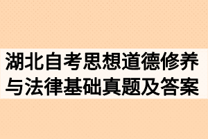 2020年8月湖北自考思想道德修养与法律基础考试真题及答案
