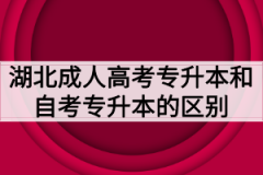 湖北成人高考专升本和自考专升本的区别有哪些？哪种更好