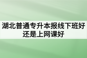 湖北普通专升本报线下班好还是上网课好？