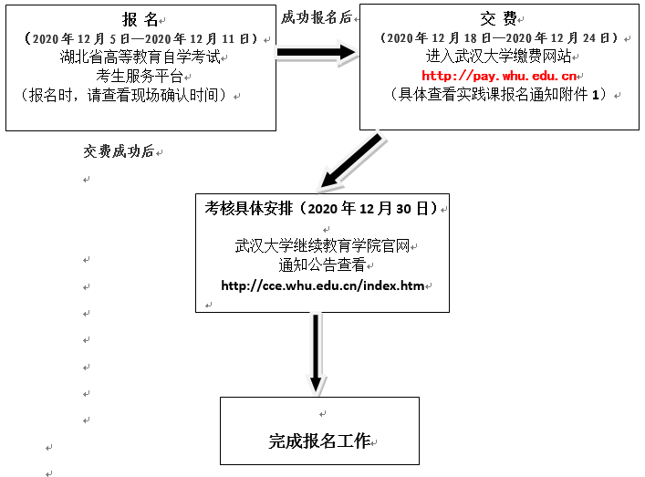 2021年上半年武汉大学自考主考专业实践考核报名通知