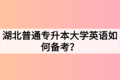 湖北普通专升本大学英语如何备考？