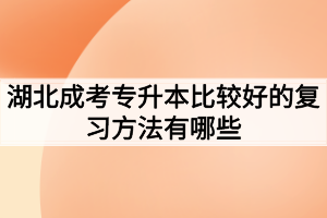 湖北成考专升本比较好的复习方法有哪些?