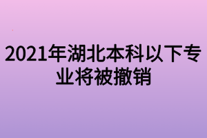 专升本备考生注意:2021年湖北本科以下专业将被撤销