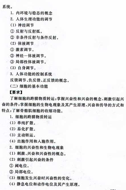 湖北成人高考专升本医学综合科目考试大纲