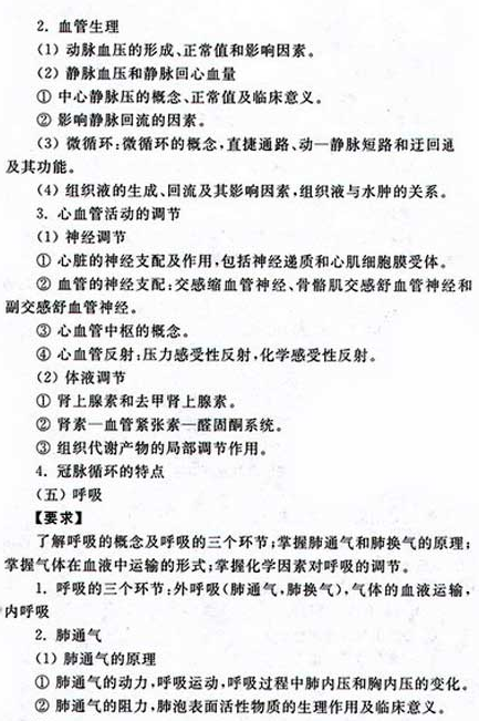 湖北成人高考专升本医学综合科目考试大纲