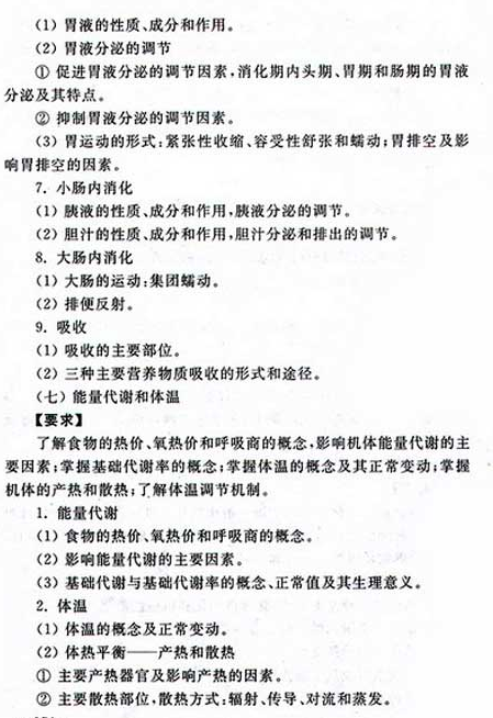 湖北成人高考专升本医学综合科目考试大纲