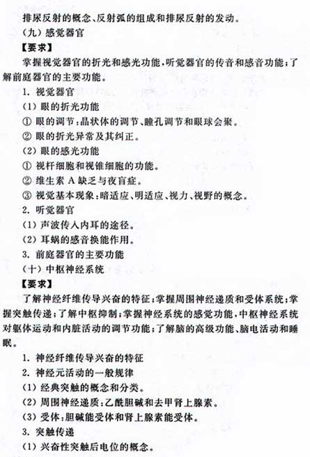 湖北成人高考专升本医学综合科目考试大纲